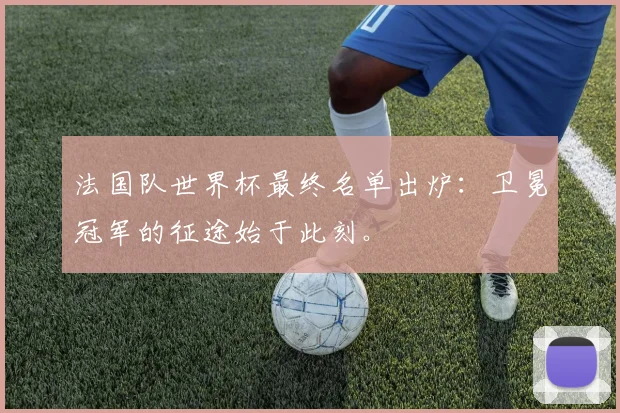 法国队世界杯最终名单出炉:卫冕冠军的征途始于此刻。